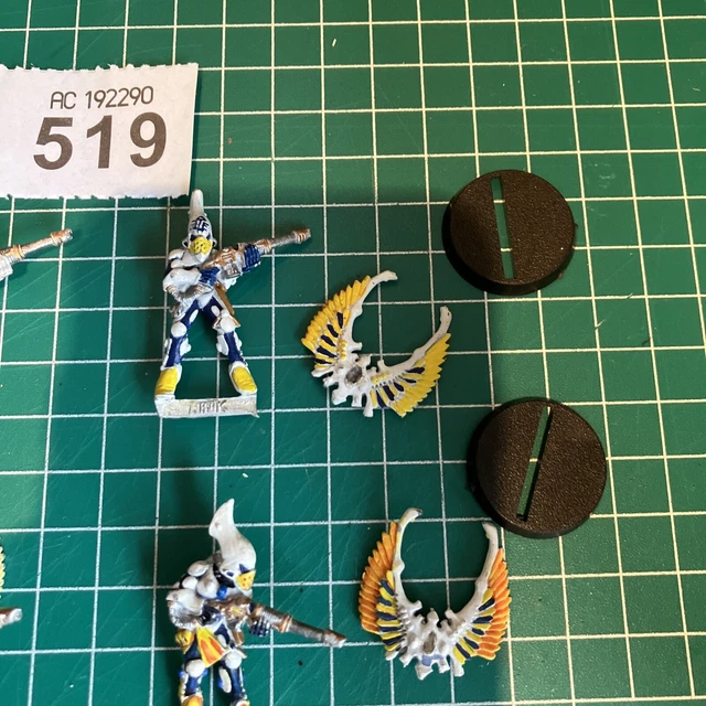 WARHAMMER 40K ELDAR Aeldari metal Swooping Hawks Squad X 5 + Exarch 3a ...