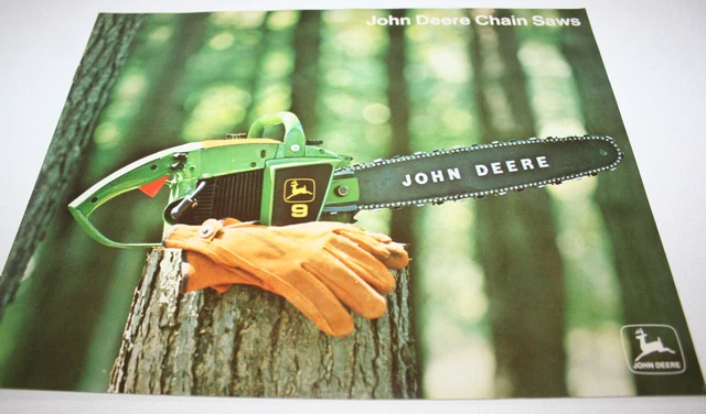 John Deere Chain Saws Brochure 1972 Electric 7 8 9 12 17 19 12 to 19 inch Bar