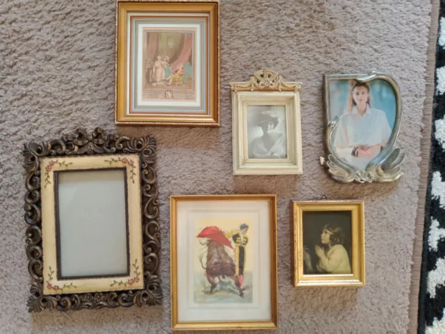 Lot de petits cadres anciens vintage