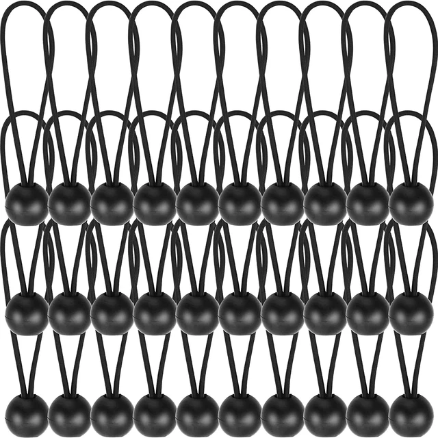 6 Inch Ball Bungee Cords - 50 Pcs Heavy Duty Tarp Ties