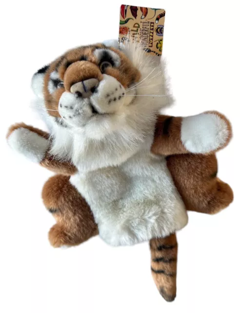 Vtg 1996 Wild and Wonderful 5 Finger Glove Tiger Puppet Plush