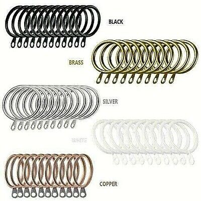 Metal Curtain Rings Hanging Hooks for Curtains Rods Pole Voile Heavy duty Rings