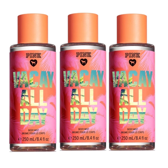 VICTORIA S SECRET PINK Vacay All Day Body Mist 8.4 fl.oz. Lot