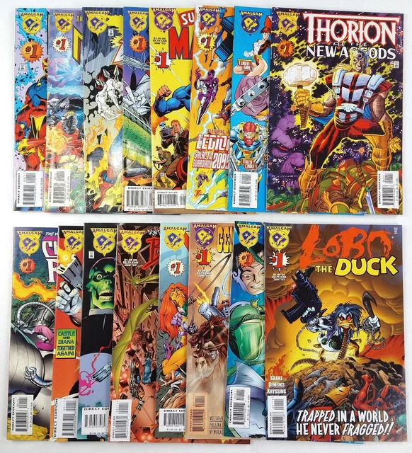 Amalgam Comics #1's Lot Thorian Spider-Boy Bat-Thing Lobo the Duck Marvel/DC