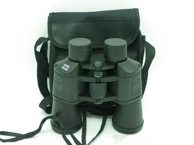 Optic 2050 Black Binoculars with carrying bag and cleaning cloth