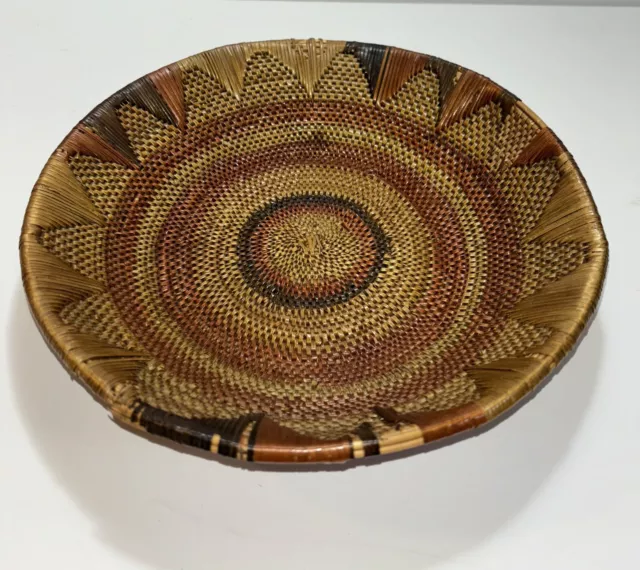 Vintage Native Hand Woven Basket 9 Inch