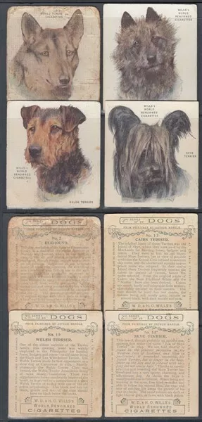 CIGARETTE CARD PART SET W.D. & H.O. WILLS, DOGS, 2nd SERIES 1928 (ID:984/ED208A)