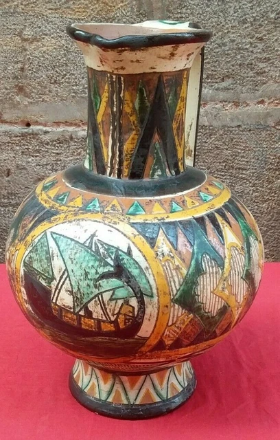 Poterie Ancienne Italie Mauresque Maghreb Terre Vernissee