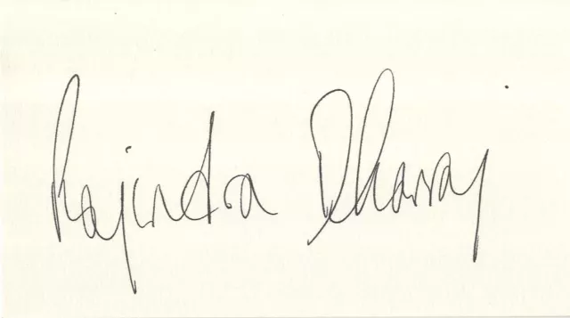 Rajindra Dhanraj - West Indies Test Cricketer - In Person Signed Card.