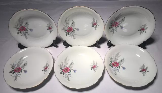 Lot1 De 6 Grandes Assiettes Creuses En Haute Porcelaine Du Berry CNP D 21,5 Cm