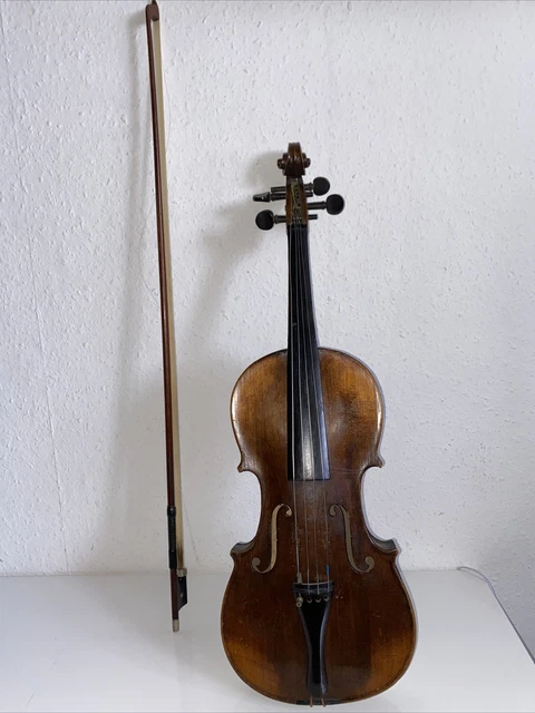 Alte Geige/Old Violin/Violino / mit Zettel / Budapest 1915
