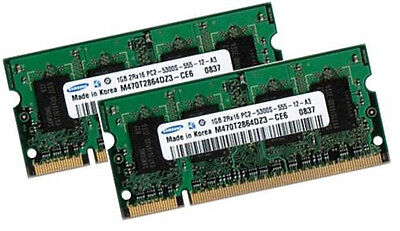 2x 1GB 2GB RAM SAMSUNG Speicher ASUS ASmobile F2 Notebook F2J DDR2 667 Mhz