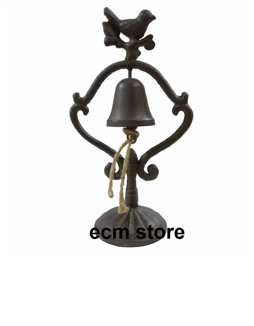 Lot De 2 Cloches De Service En Bronze, Fer Et Laiton – Son Cristallin – Déco Table