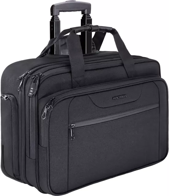 KROSER Rolling Laptop Bag Premium Wheeled Briefcase Fits up to 17.3 Inch Laptop