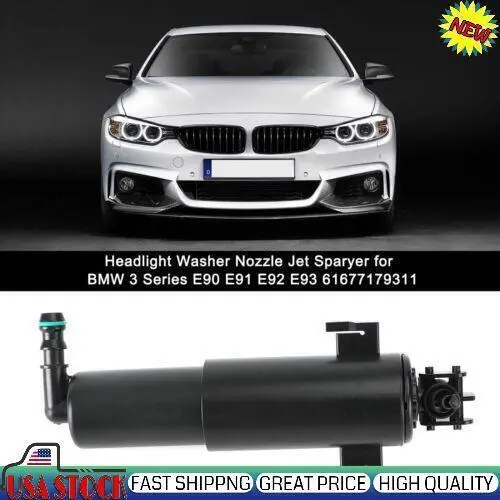 Headlight Washer Nozzle Jet Sparyer For BMW 3 Series E90 E91 E93 E92 61677179311