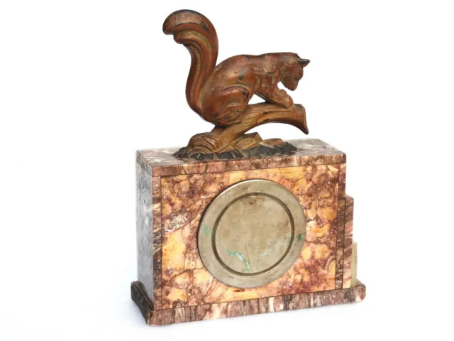 Big Superb Original 1930 French Art Deco Marti 8 Jours Marble Mantle Table Clock 2