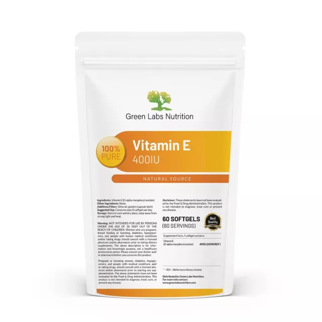 Vitamina E Naturale Alfa-Tocoferolo 400Iu Softgels Anti Età Forte Antiossidante