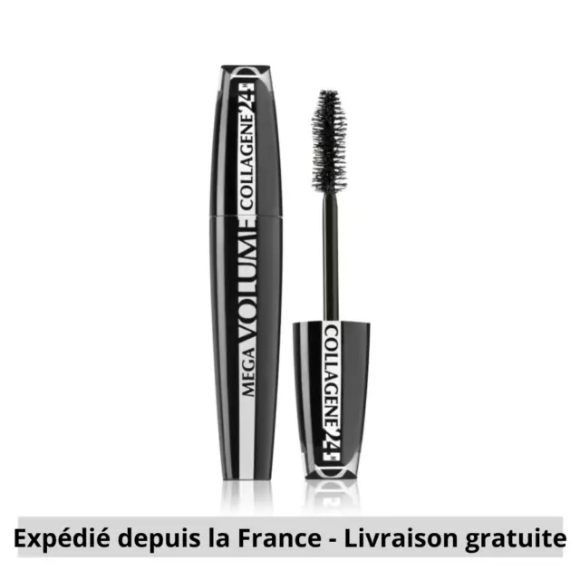 Mascara Volumateur L'Oréal Paris Mega Volume Collagène 24h Teinte Extra Noir 9ml