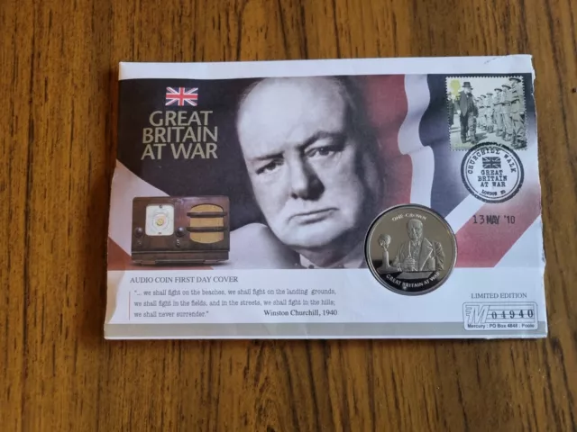 2010 Gibraltar One Crown coin : Winston Churchill