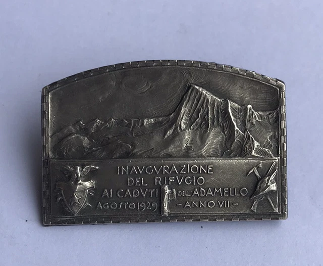 Rarissimo Distintivo Inaugurazione Rifugio Caduti Dell’Adamello 1929 Ww1 Ww2