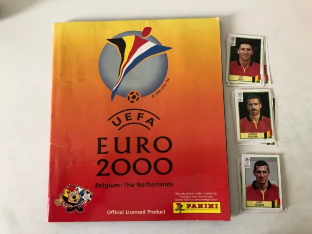 ALBUM PANINI EURO 2000 COMPLET - 9  ORIGINAL  + 20 Images doubles