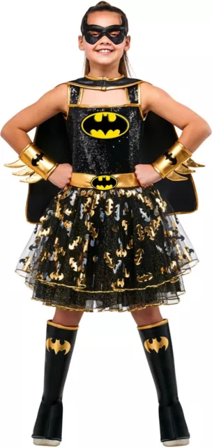 DC Comics Batman Dress Superhero Girls Kids Child Costume LARGE 10-12