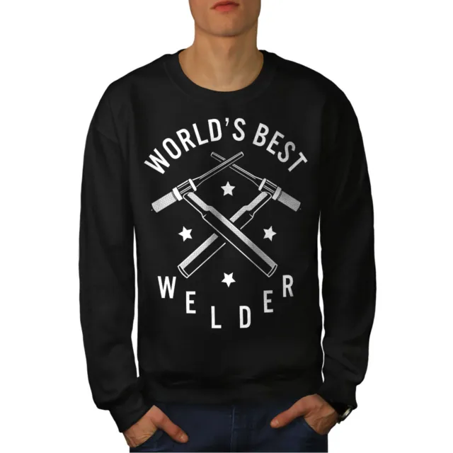 Wellcoda Worlds Best Welder Mens Sweatshirt, Slogan Casual Pullover Jumper