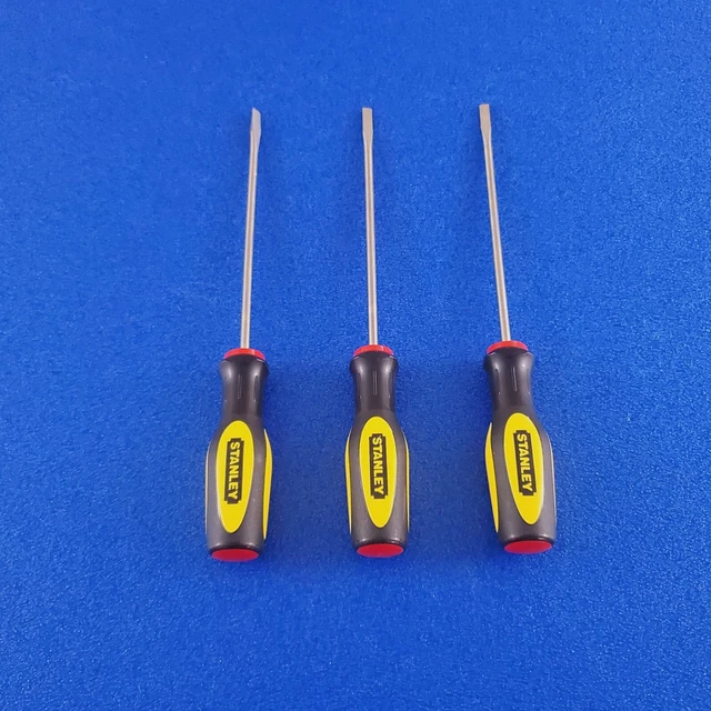 You Get All 3 - Stanley 10" Flat Tip 1/4" Screwdrivers Ships Free Hand Tool Set