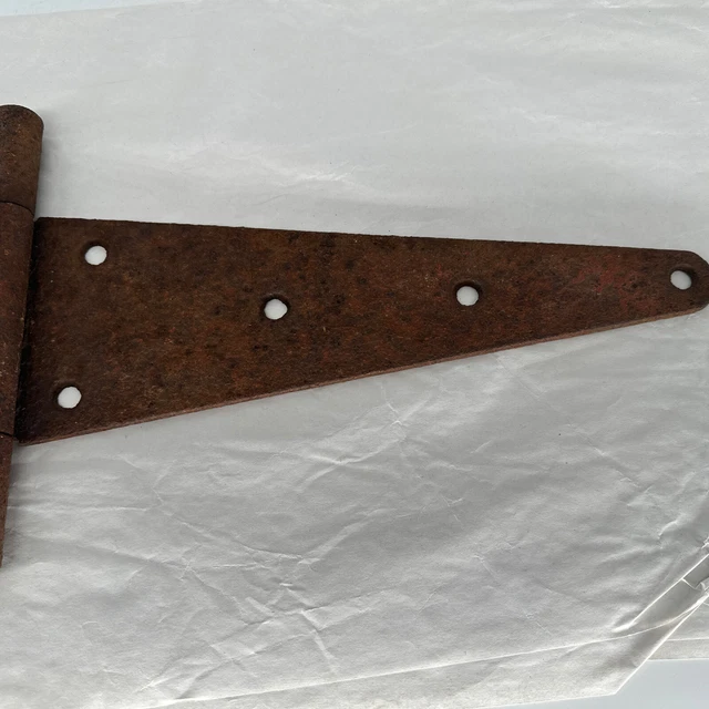 Antique Barn Door Rusty Cast Iron 15" X 8" Large  Hinge 3