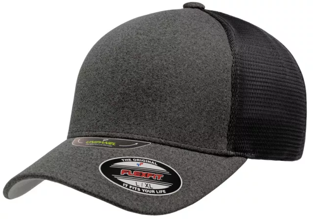 Flexfit Unipanel Trucker 5511UP Hat Mesh Curved Visor Cap Flex Fit Ballcap 3