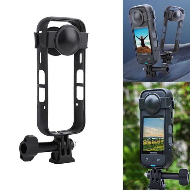 For Insta360 ONE X3 Action Camera Cage Frame + Lens Cap Cover Extension Adapter
