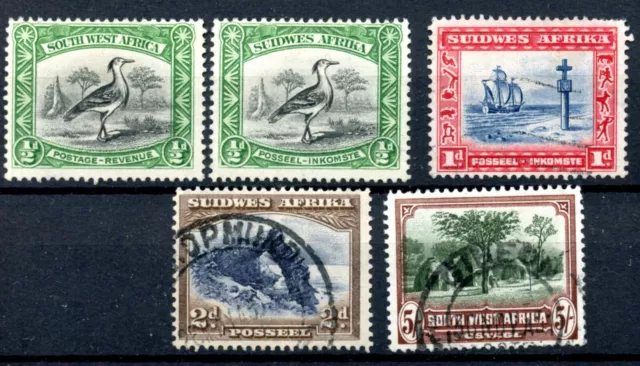 South West Africa 1931 sg74 - MH , sg75/6, 83  - Good used.