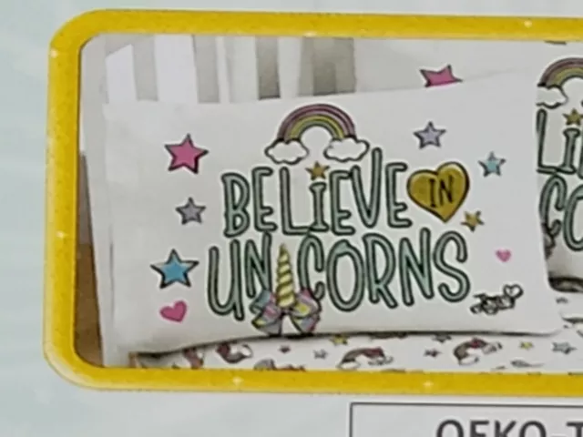 Single JoJo Siwa Reversible Pillow Case Believe In Unicorns NEW Nickelodeon