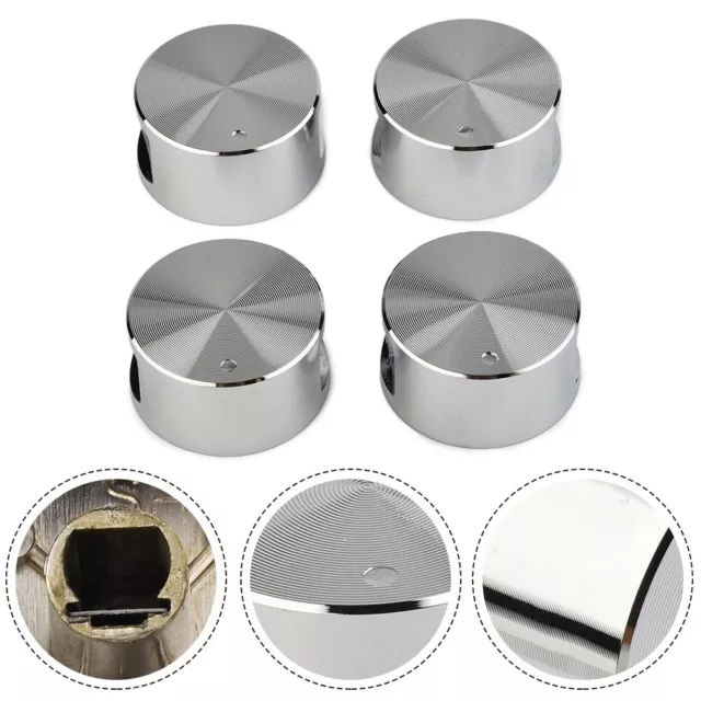 4 X Metal Gas Cooker Oven Stove Knob Control Rotary 6mm Universal