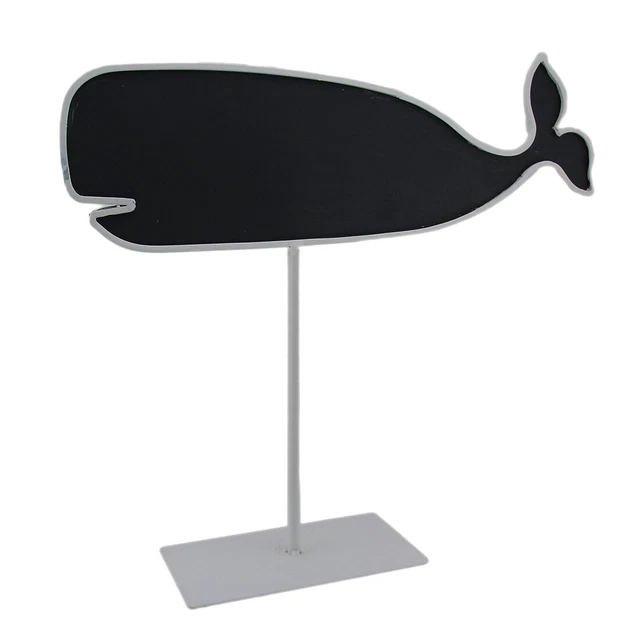 Zeckos Whale Shaped Chalkboard Sign On Stand