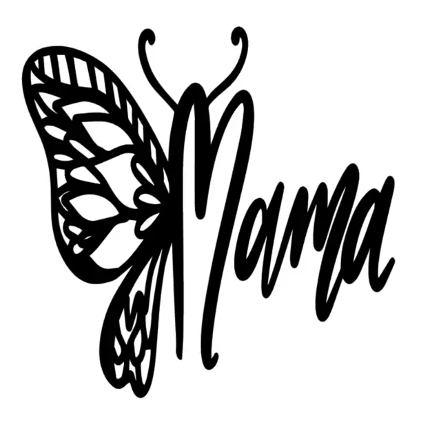MAMA BUTTERFLY MOM Vinyl Decal Sticker For Home Cup Glass Car Decor ...