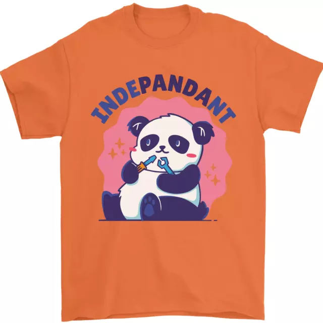 T-shirt da uomo Indepandant divertente indipendente panda orso 100% cotone 5