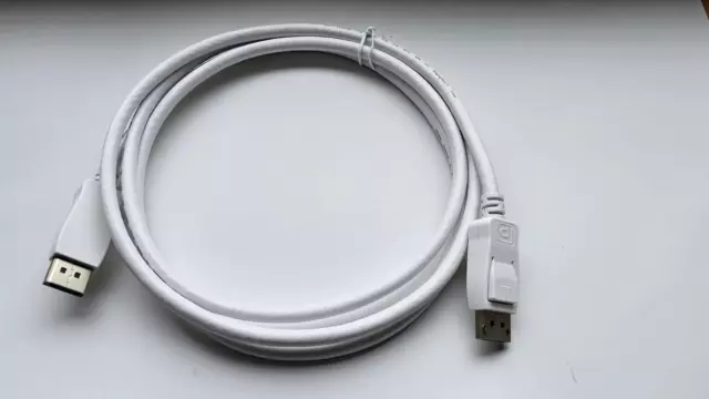 Hotron DisplayPort-Kabel DP V1.2 E246588 Stecker auf Stecker 1,8 m weiß