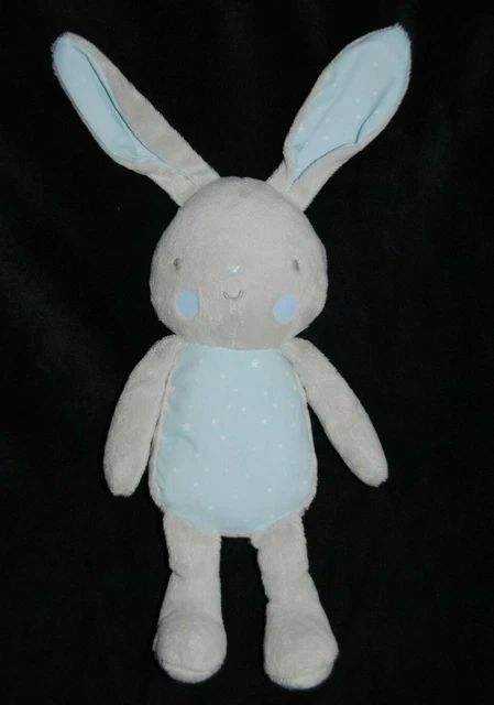 Peluche Doudou Lapin KLORANE Bleu Gris Etoile Blanche Garçon  TTBE