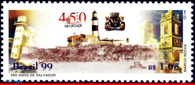 2708 Brazil 1999 Salvador City, Lighthouse, Churches, Mi# 2935 Rhm C-2192, Mnh