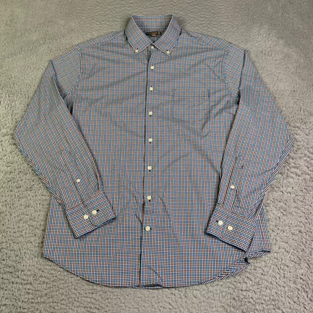 Peter Millar Summer Comfort Shirt Large Check Performance Button Up Mens