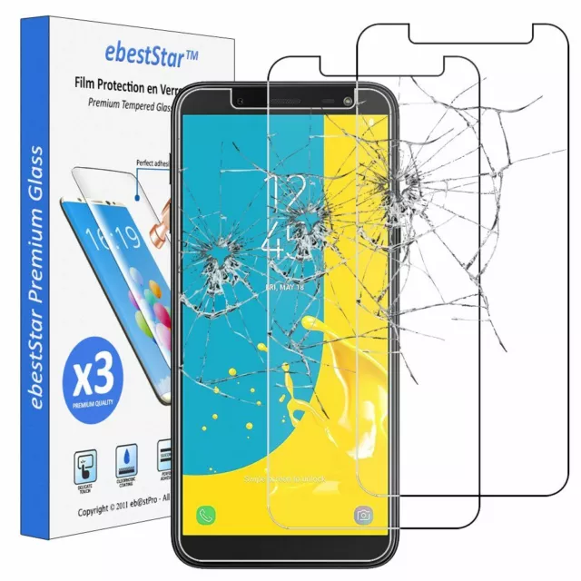 Packx3 Verre tremp� pour Samsung J6 2018 Galaxy SM-J600F Film Protection Ecran