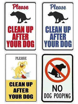 Metal Plate Sign Clean After Your Dog Litter Poo Gate Yard Warn Home Decor Tin