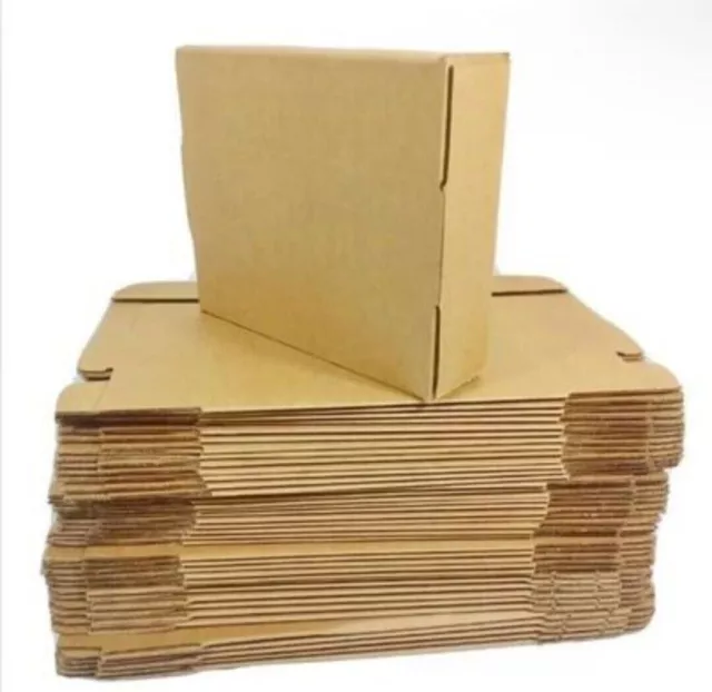 50x BOXES 9" x 6" x 3" Corrugated Security Shipping Box NO TAPE REQUIRED Boxes