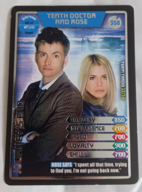 Doctor Who Monster Invasion Ltd Edition Trading Card # 358 Tenth Doctor And Rose