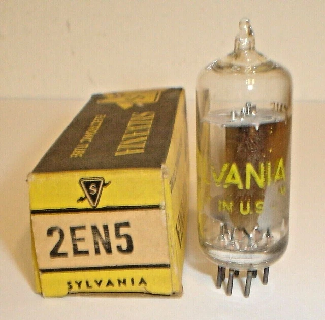 NOS SYLVANIA 2EN5 Electronic Vacuum Tube (New Old Stock) U.S.A. (B76