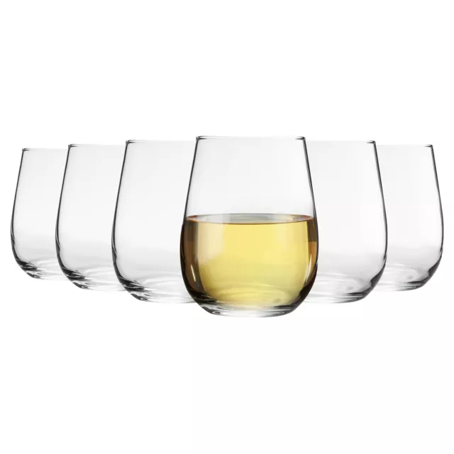 Stemless Wine Glass Glasses Tumbler Tumblers Set Red White Water 360ml - x24