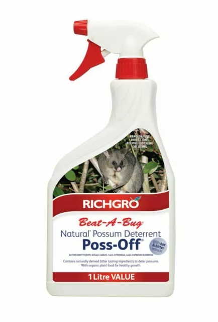 Poss-Off Natural Possum Deterrent – 1 Litre Rtu Bottle Poss Off