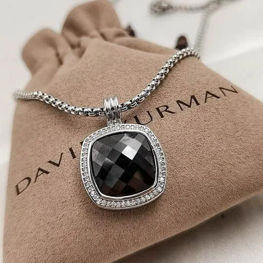 david yurman Albion black Onyx pendant 925 Silver Necklace