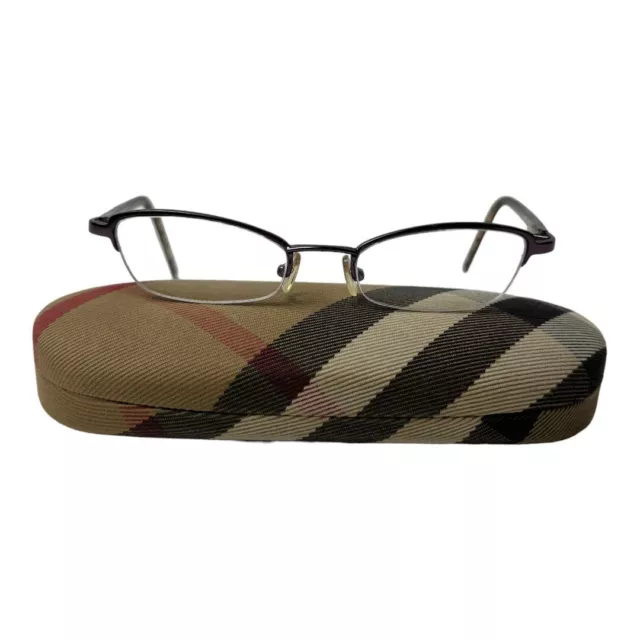 Burberry Nova Check Detail Slight Cat Eye Reading Glasses With Case Size 130 M 2